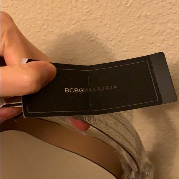 BCBG WAIST BELT SILVER TONED WHITE VEGAN LEATHER main image 4
